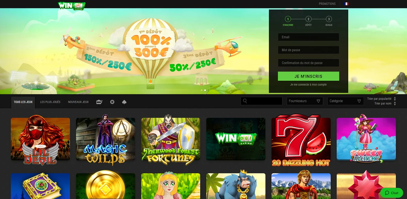 Aperçu de WinOui Casino